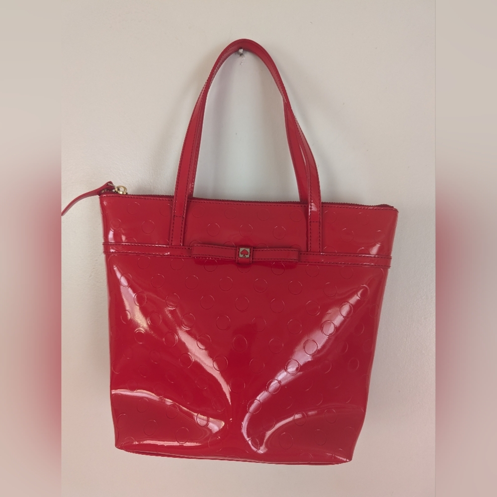 Kate Spade Camellia Street Polyvinyl Shiny Red Tote bag